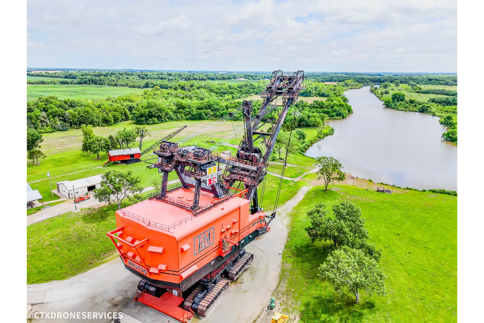Aerial view of open fields and horizon near Belton TX